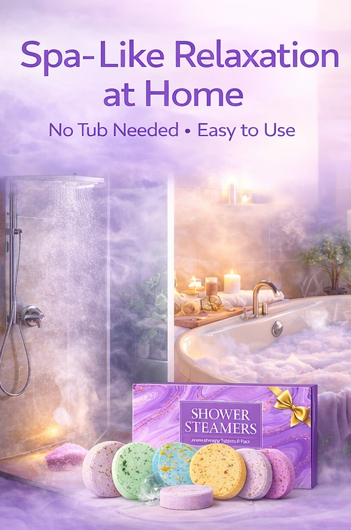 Aromatherapy Shower Steamers – 8 Pack Home Spa Self-Care Gift Set