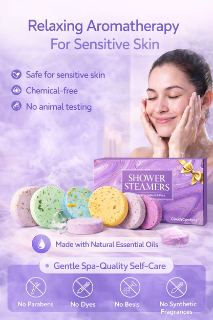Aromatherapy Shower Steamers – 8 Pack Home Spa Self-Care Gift Set